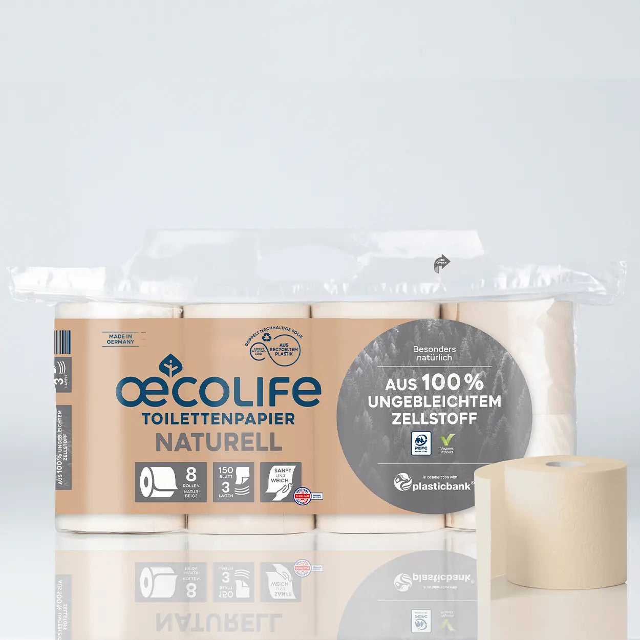 Toilettenpapier 8er NATURELL