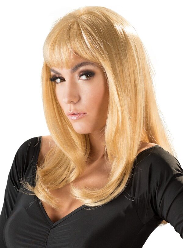 Verstellbare blonde Langhaarperücke